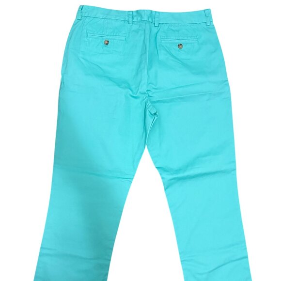 Vineyard Vines Slim Fit Breaker Pants Size 35x 30 Flat Front Aqua Blue - Picture 6 of 6
